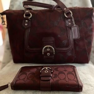 Coach Lurex Campbell with matching wallet